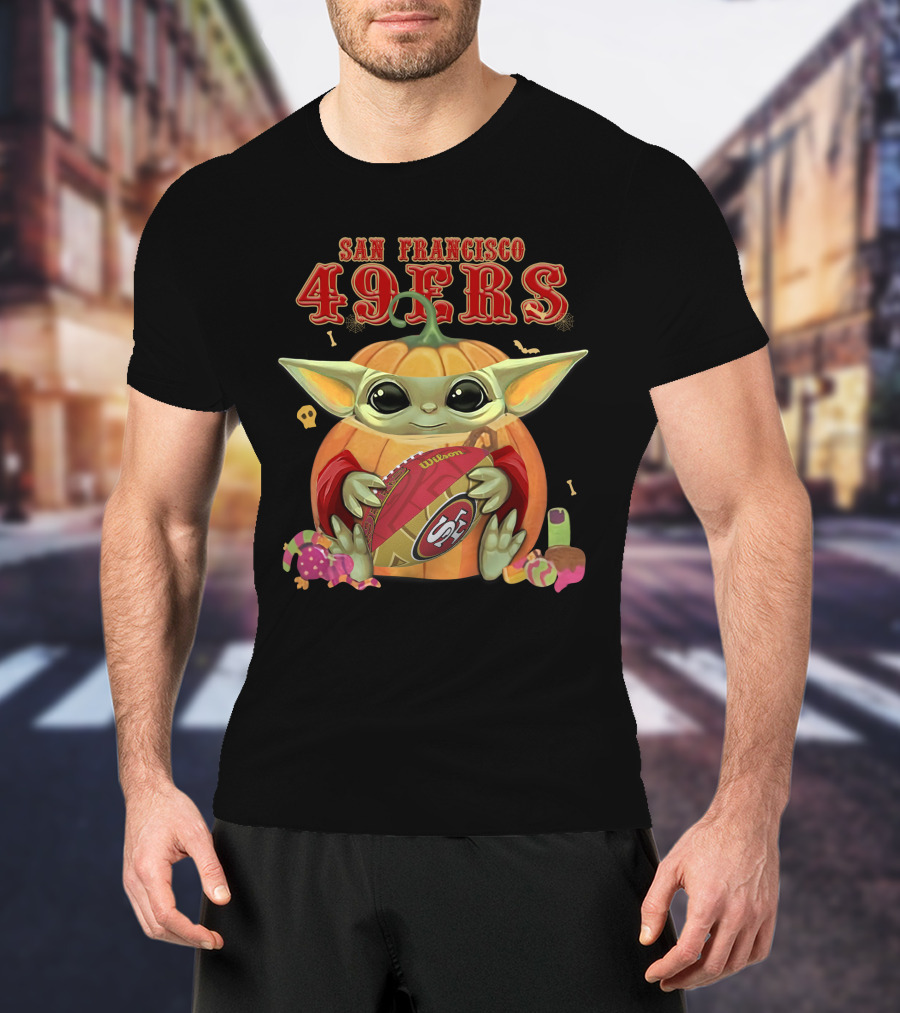 San Francisco 49ers Football Yoda Halloween T-Shirt