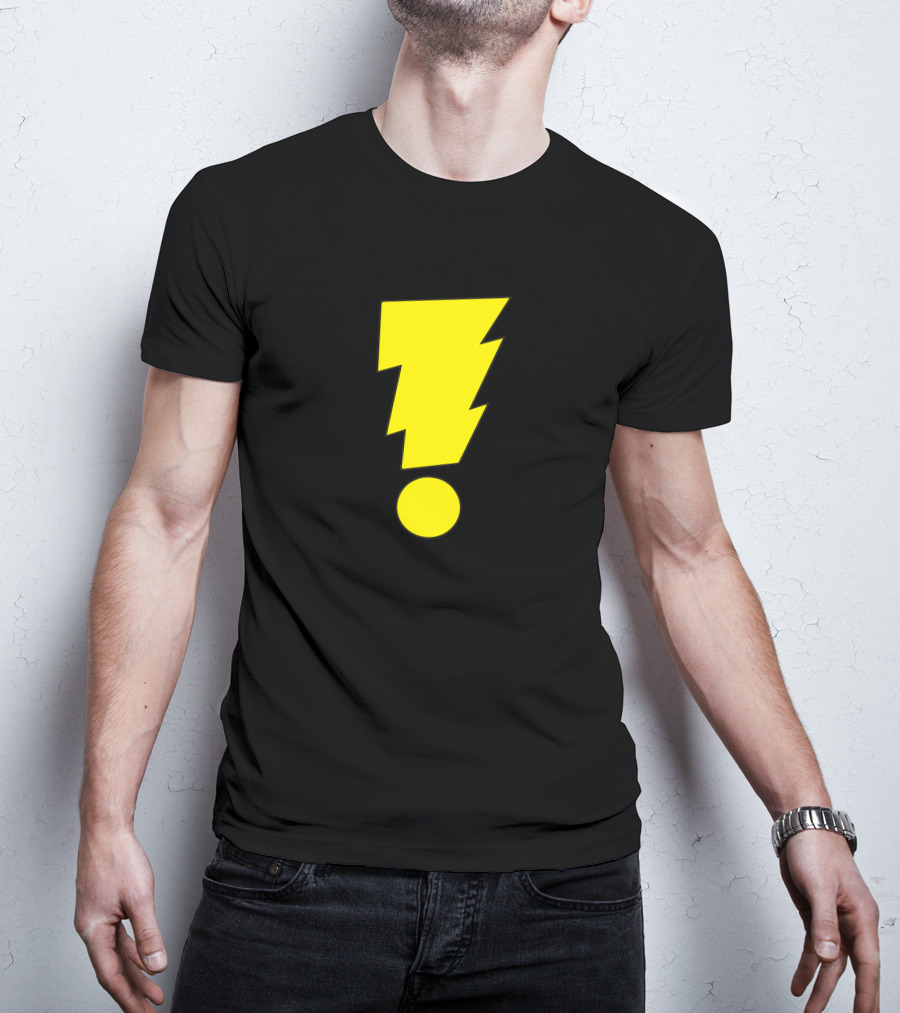 MADMAN Bold Yellow Exclamation Lightning Bolt T-Shirt