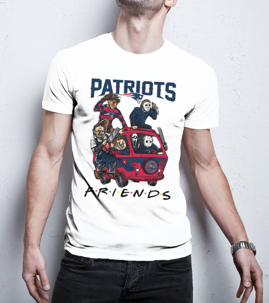 Patriots Friends Halloween Horror Icons In New England Team Van T-Shirt