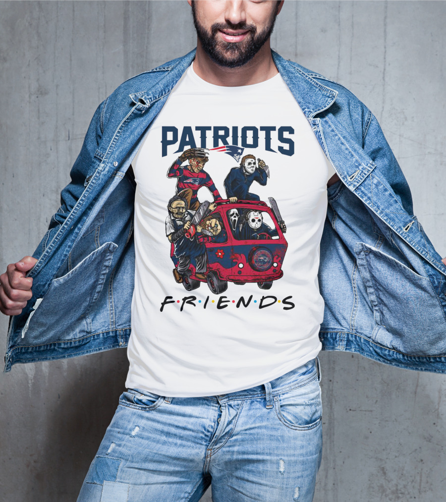 Patriots Friends Halloween Horror Icons In New England Team Van T-Shirt