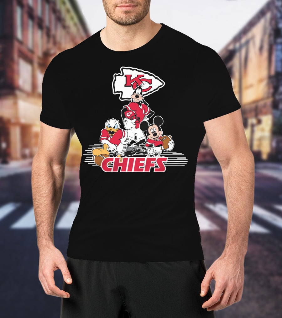 Mickey Donald Goofy Kansas City Chiefs Football Players Chiefs T-Shirt