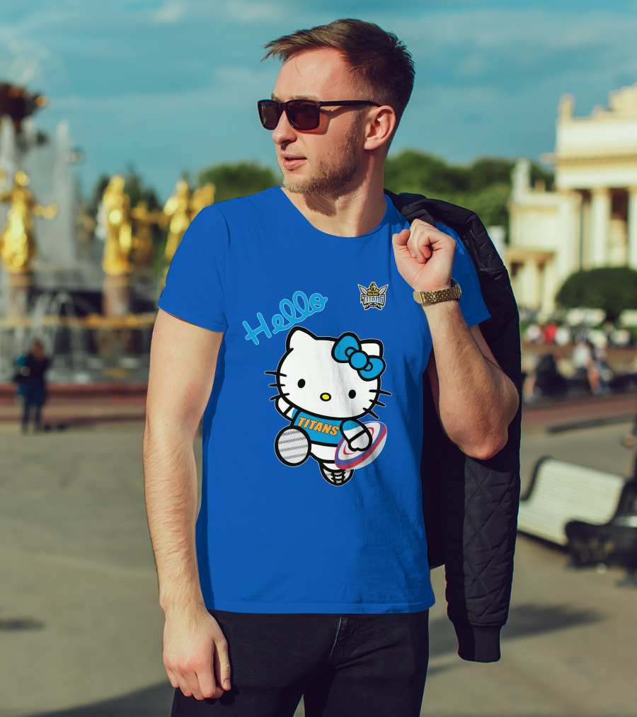 Gold Coast Titans Hello Kitty Rugby NRL1006 Fan T-Shirt