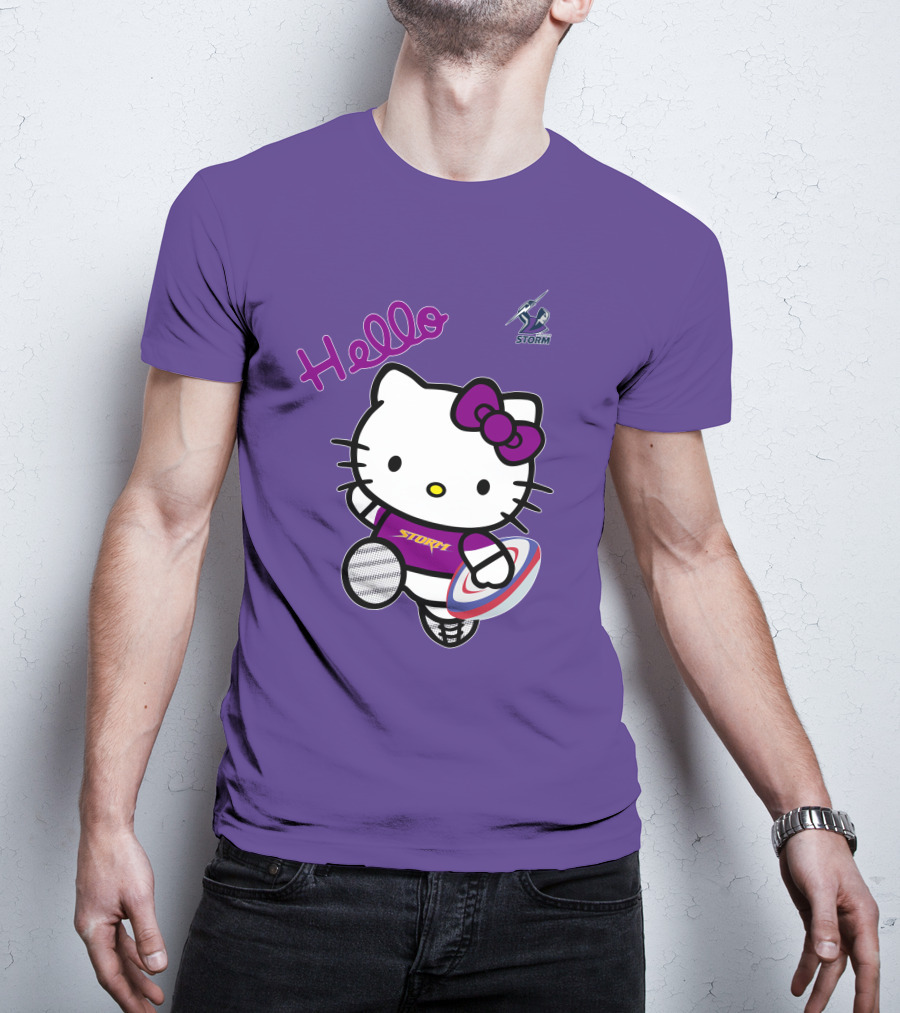 Melbourne Storm Hello Kitty Rugby T-Shirt