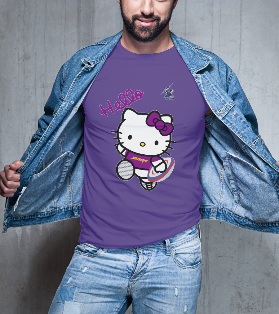 Melbourne Storm Hello Kitty Rugby T-Shirt