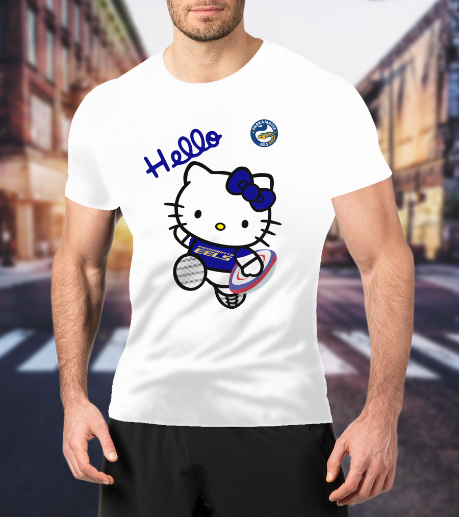 Hello Parramatta Eels Hello Kitty NRL1012 T-Shirt