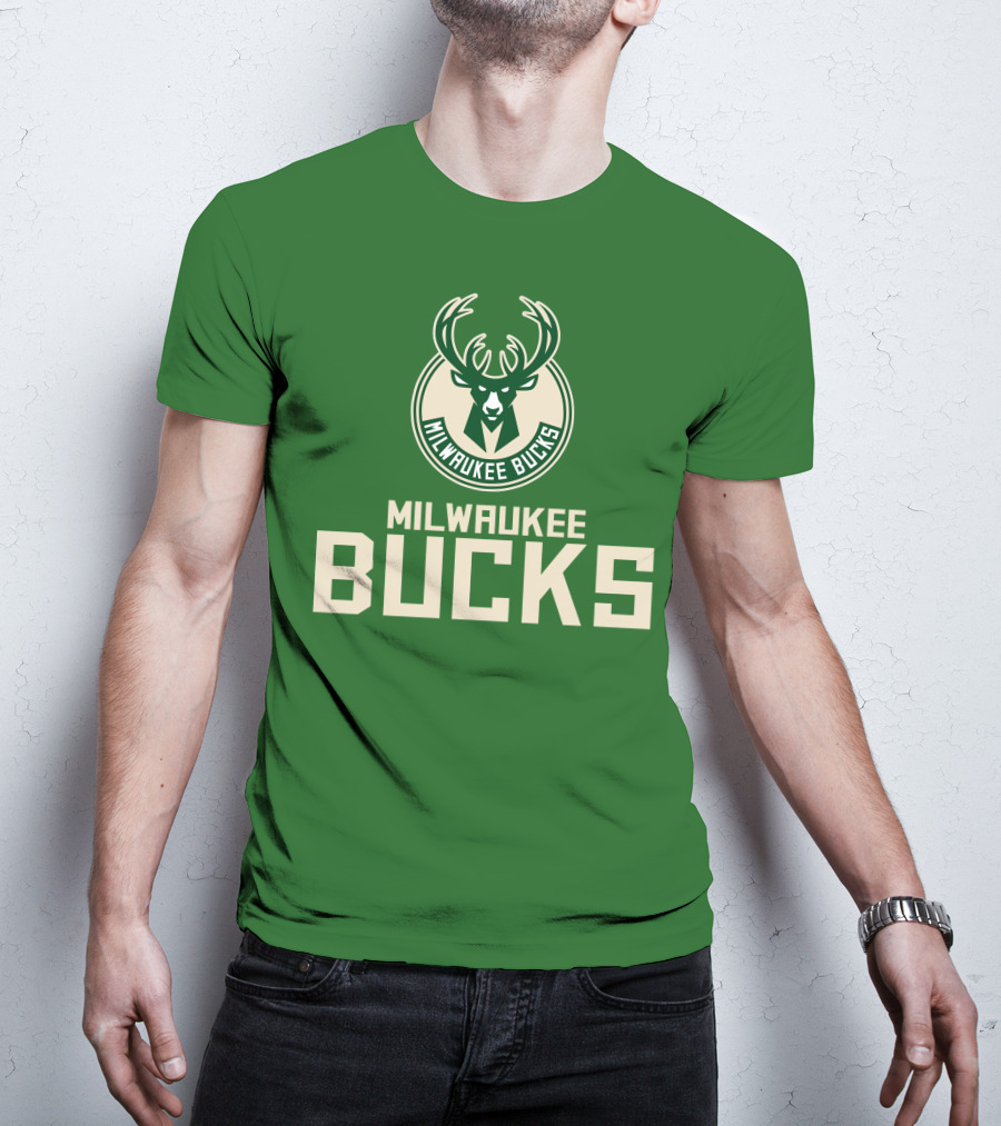 Milwaukee Bucks NBA Logo Green P504HN65261 T-Shirt