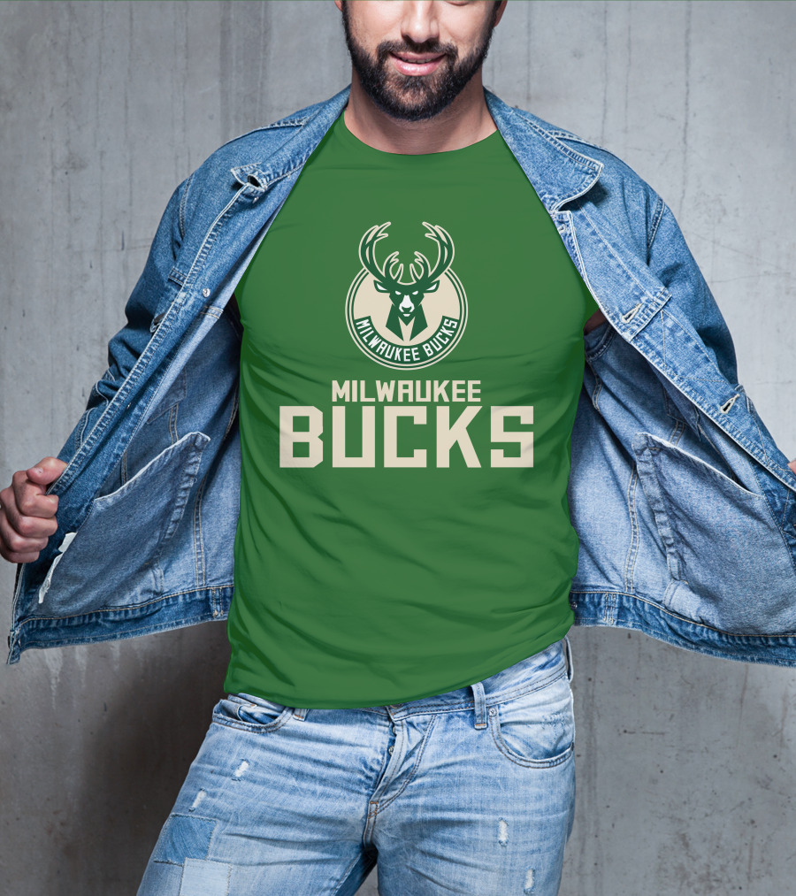 Milwaukee Bucks NBA Logo Green P504HN65261 T-Shirt