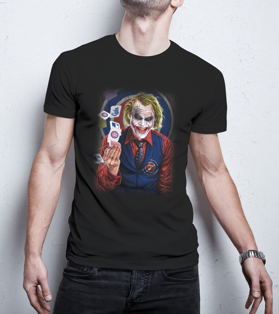 Chicago Cubs Joker Playing Cards Juggling Scene T-Shirt