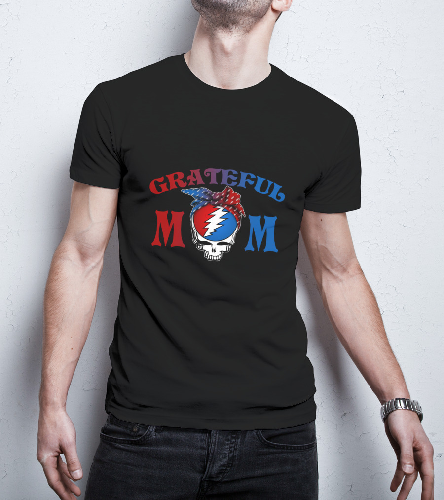 Grateful Dead Steal Your Face Skull Grateful Mom T-Shirt