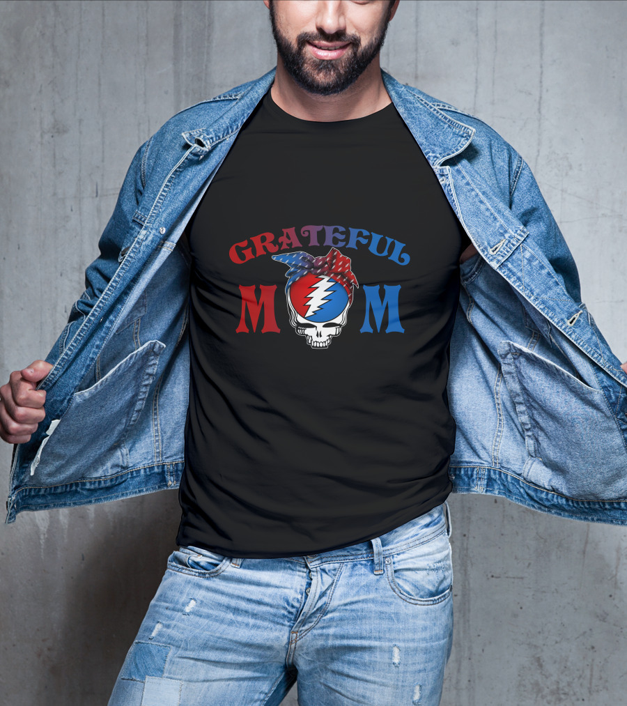 Grateful Dead Steal Your Face Skull Grateful Mom T-Shirt