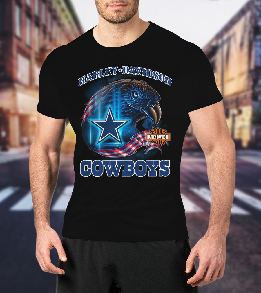 Harley Davidson Cowboys Eagle Star T-Shirt