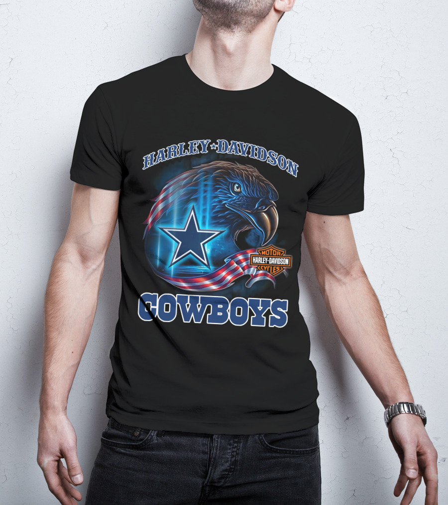 Harley Davidson Cowboys Eagle Star T-Shirt