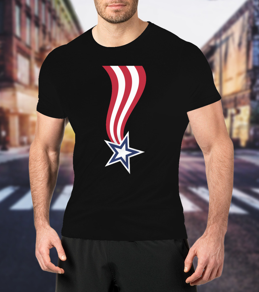 All American Flag Ribbon Star T-Shirt