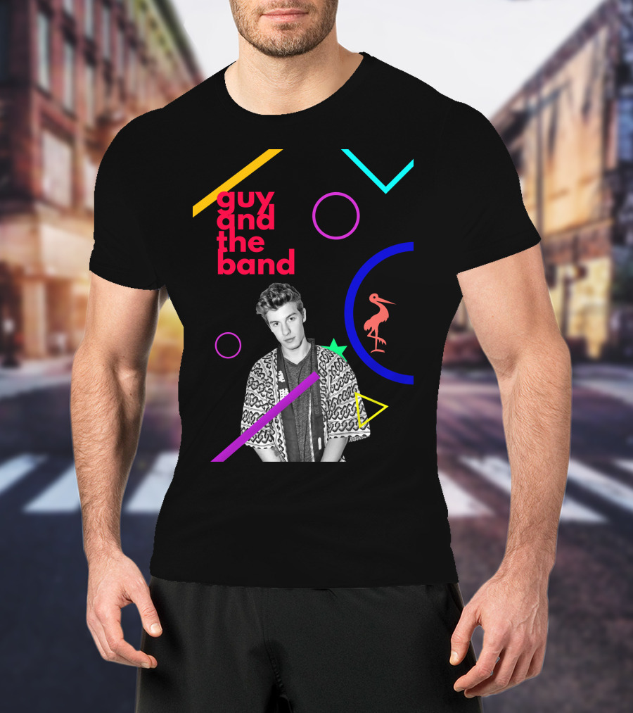 Guy And The Band Geometric Neon Elements T-Shirt