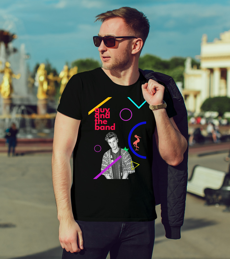 Guy And The Band Geometric Neon Elements T-Shirt