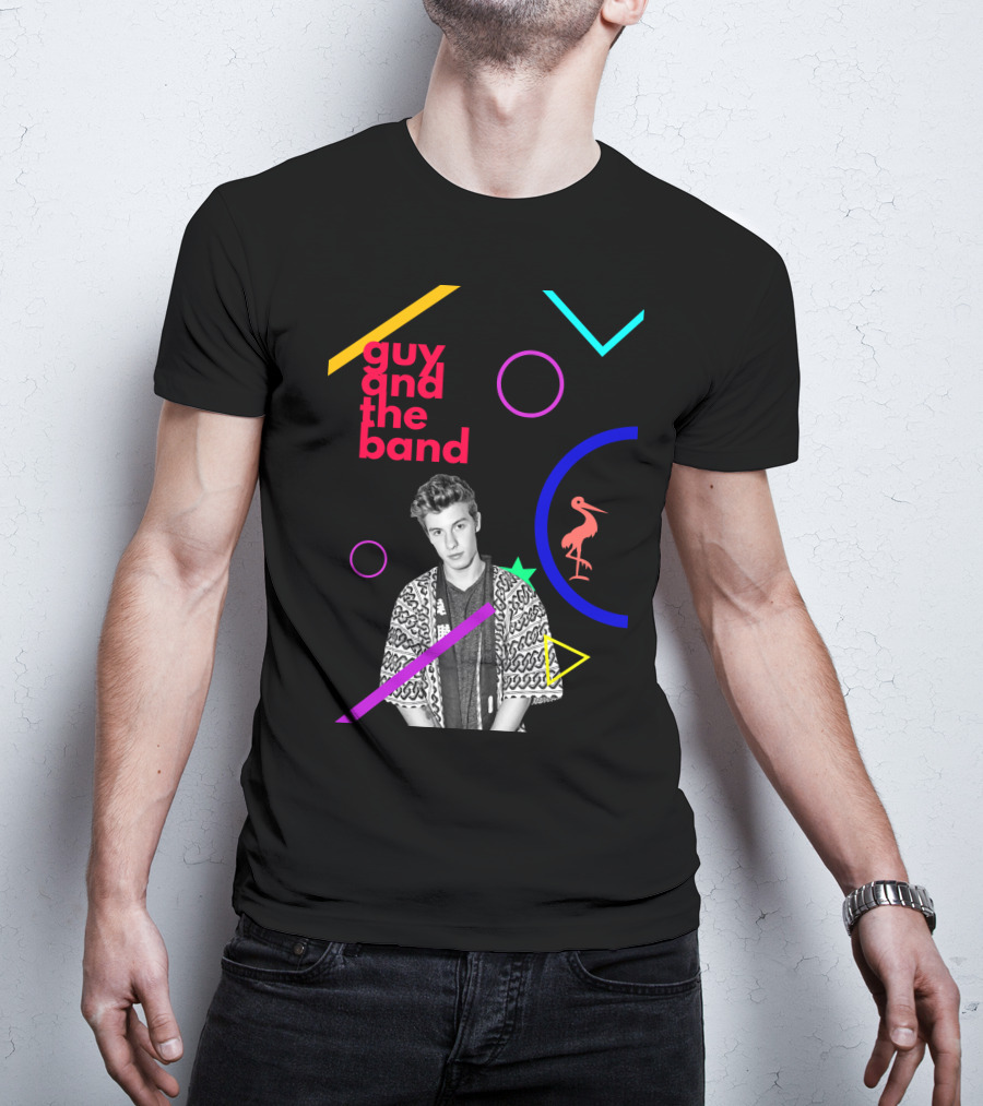 Guy And The Band Geometric Neon Elements T-Shirt