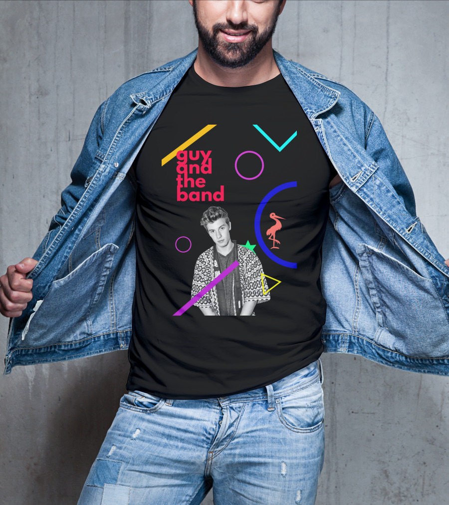 Guy And The Band Geometric Neon Elements T-Shirt