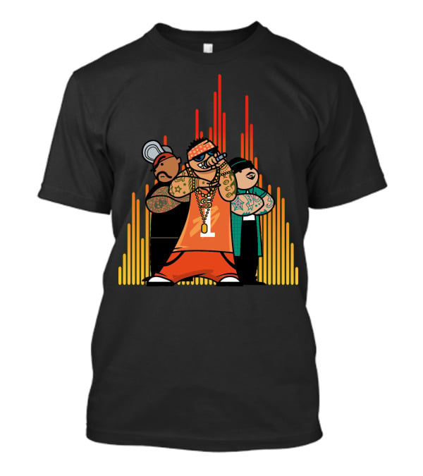 Rapper Gang Urban Tattoo Microphone Trio T-Shirt