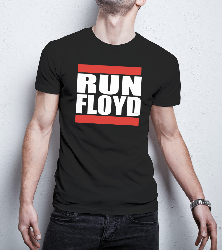 Run Floyd 90S Hip Hop Iconic Style Logo Influence T-Shirt