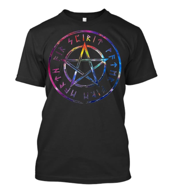Runes Of Magic Spirit Fire Water Earth Pentacle T-Shirt