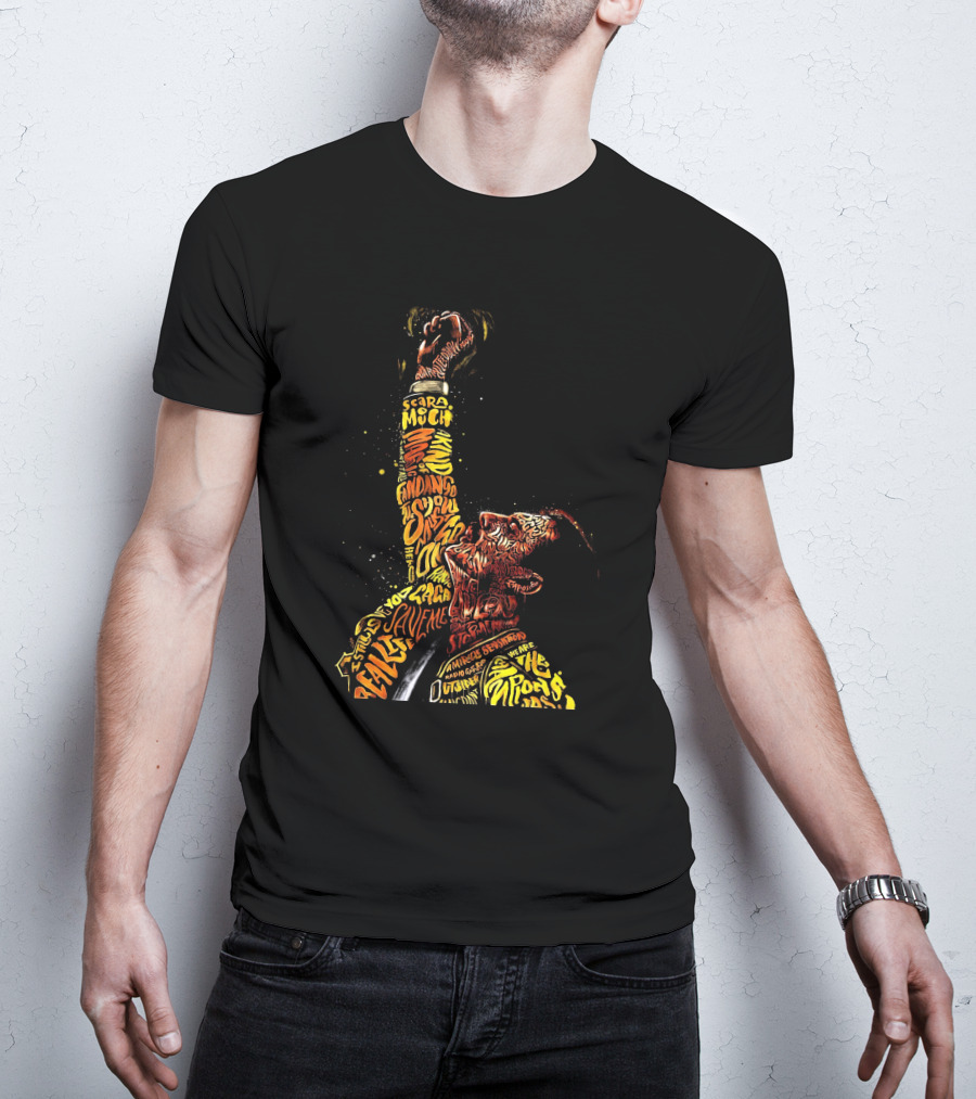 Queen Lyrics Tribute Word T-Shirt