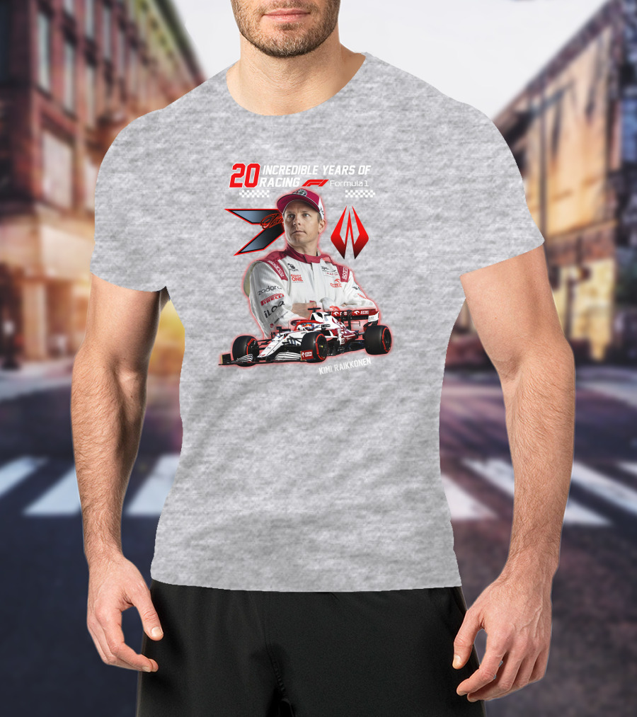 20 Incredible Years Of Racing Kimi Räikkönen Formula 1 T-Shirt