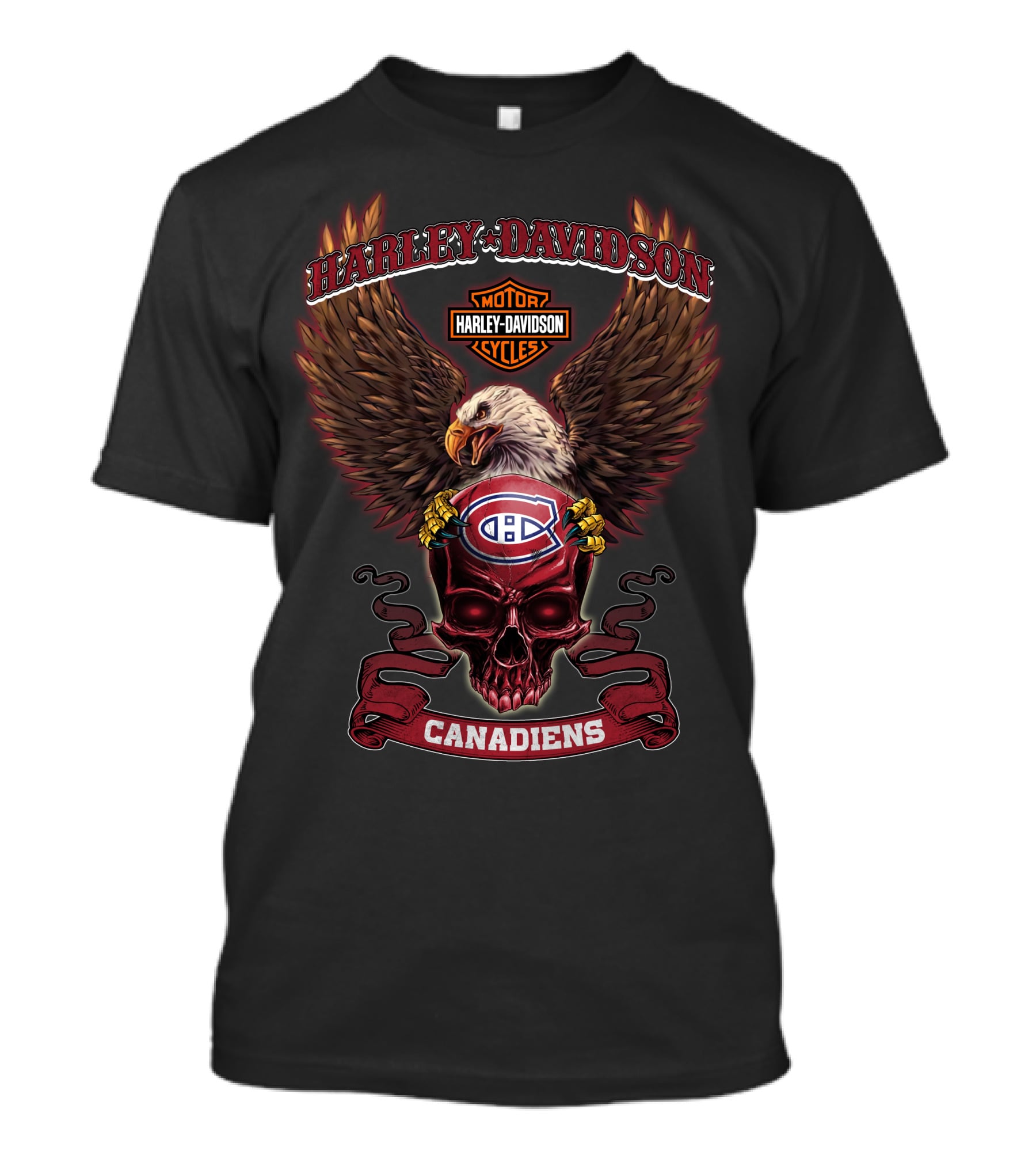 Harley Davidson Motorcycles Montreal Canadiens T-Shirt