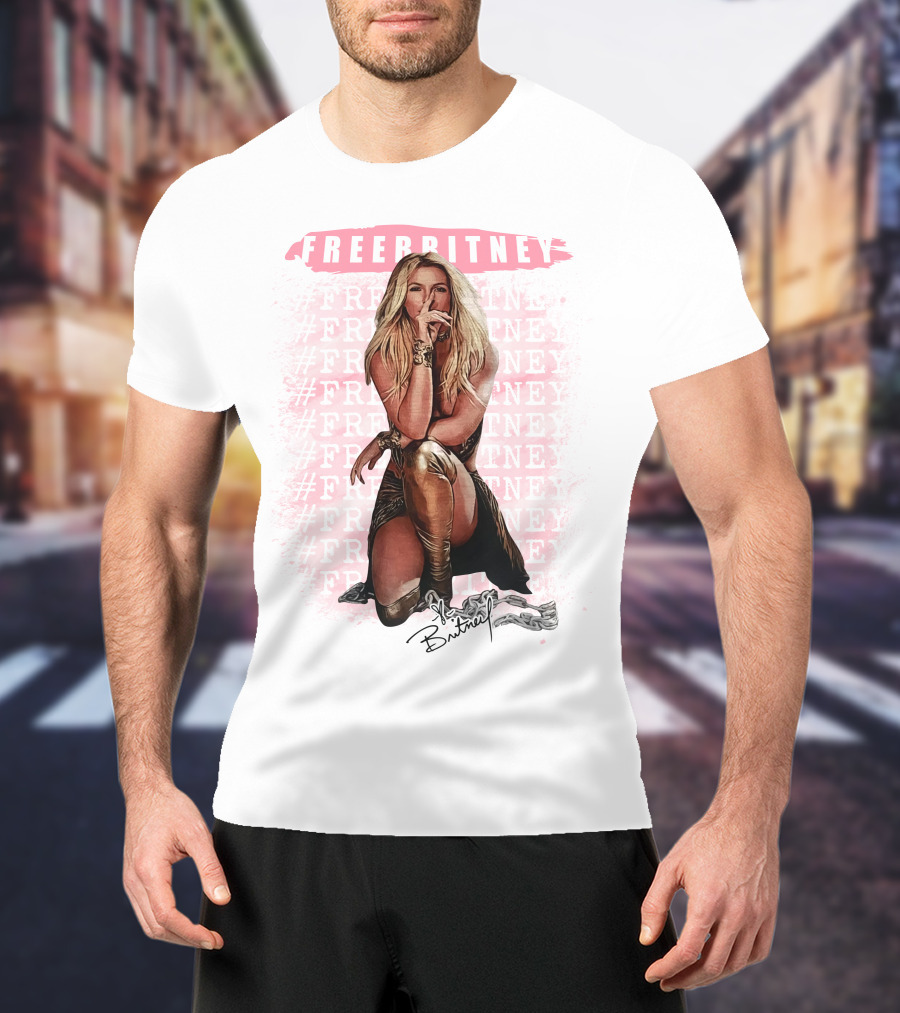 Free Britney Hashtag Design With Signature Edition T-Shirt