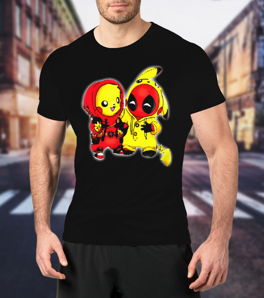 Deadpool Pikachu Mashup Costume Friendship T-Shirt
