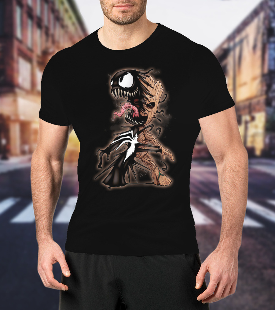 Groot Venom Mashup Symbiotic Fusion Character T-Shirt