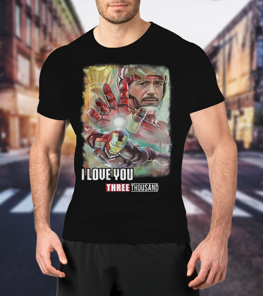 Avengers Endgame Iron Man I Love You Three Thousand Tony Stark T-Shirt