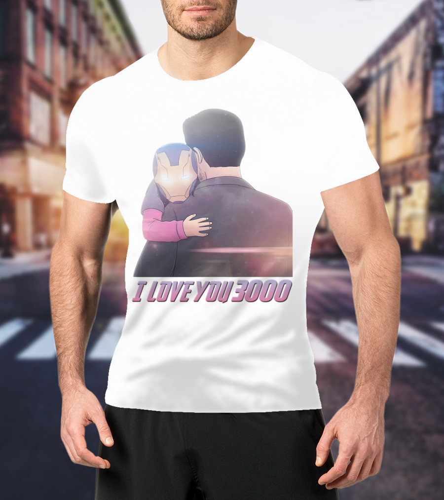 Avengers I Love You 3000 Morgan Stark Iron Man Hug Scene T-Shirt