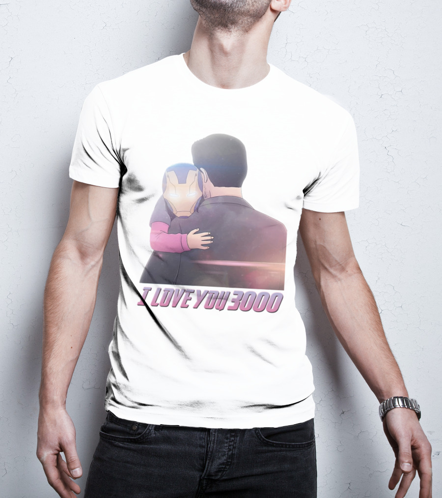 Avengers I Love You 3000 Morgan Stark Iron Man Hug Scene T-Shirt