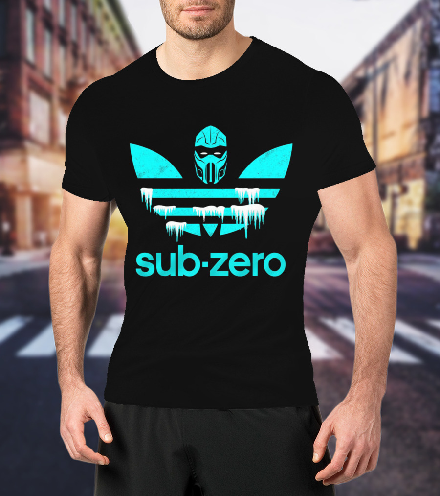 Mortal Kombat Sub-Zero Logo Frozen Mask Iconic Crossover T-Shirt