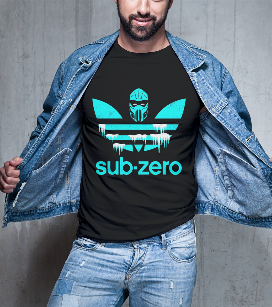 Mortal Kombat Sub-Zero Logo Frozen Mask Iconic Crossover T-Shirt