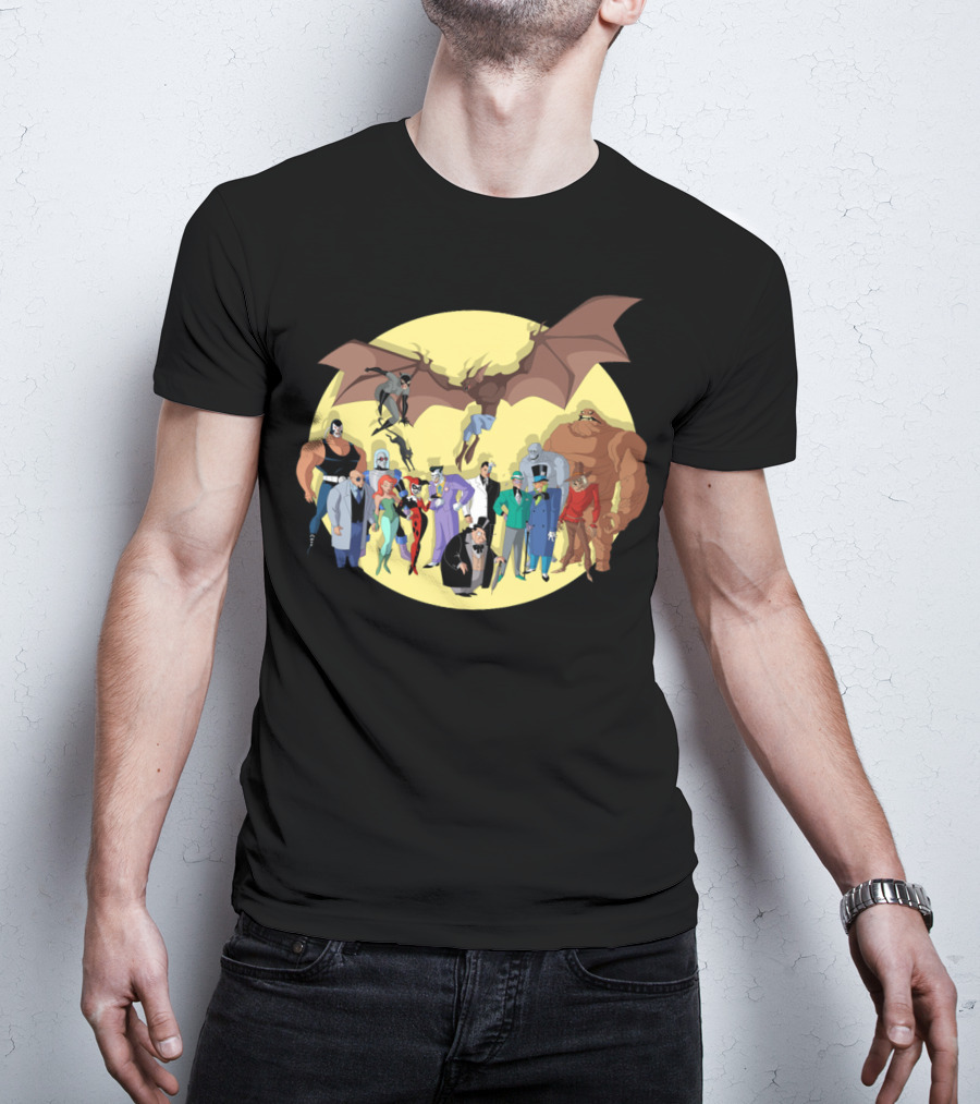 The Rogues Gallery Batman Villains Group With Joker Riddler Catwoman And Penguin Iconic Characters T-Shirt