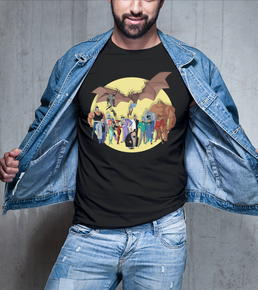 The Rogues Gallery Batman Villains Group With Joker Riddler Catwoman And Penguin Iconic Characters T-Shirt