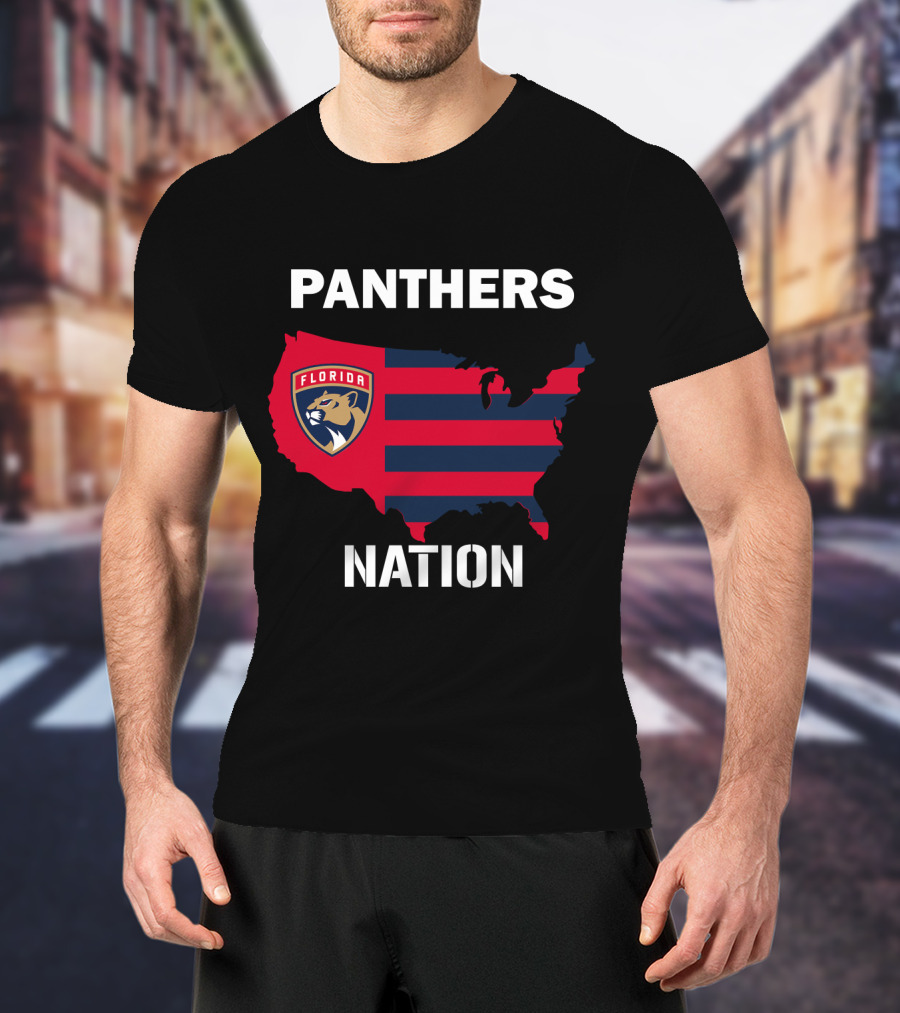 Florida Panthers Nation Map T-Shirt