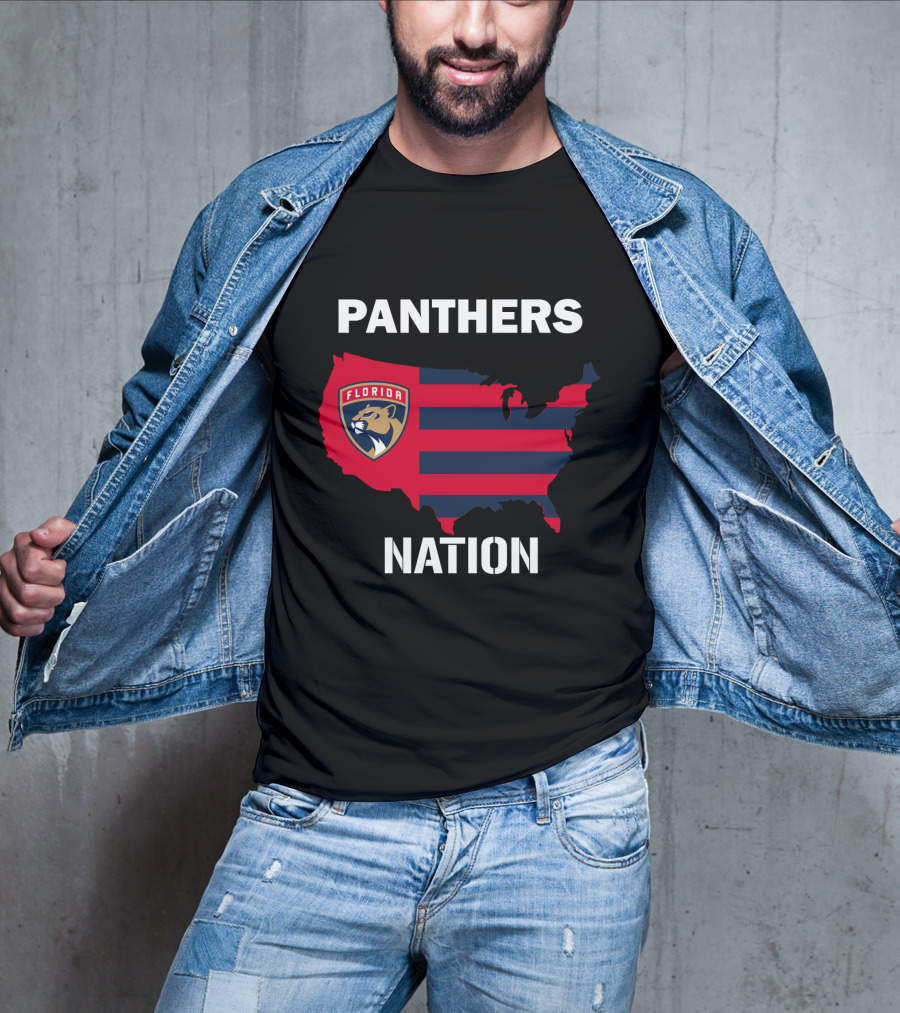 Florida Panthers Nation Map T-Shirt