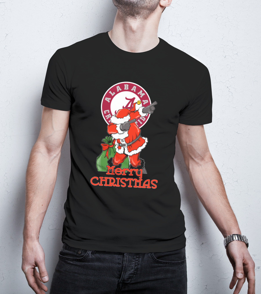 Alabama Crimson Tide Merry Christmas Santa T-Shirt