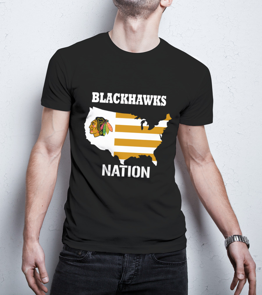 Blackhawks Nation Usa T-Shirt