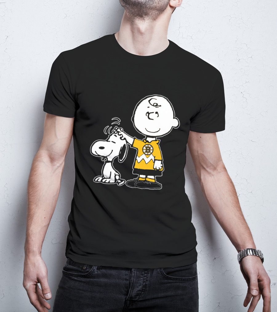 Boston Bruins Snoopy Charlie Brown Peanuts T-Shirt