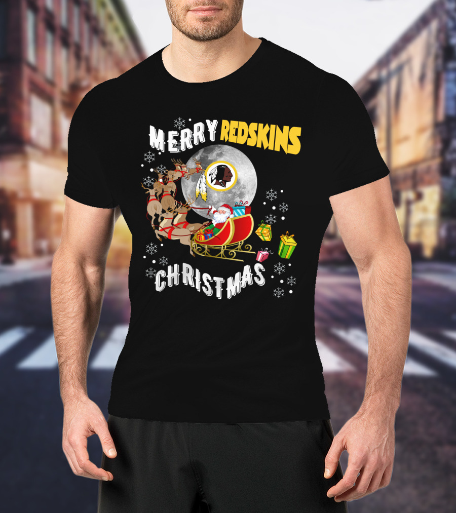 Merry Redskins Christmas T-Shirt