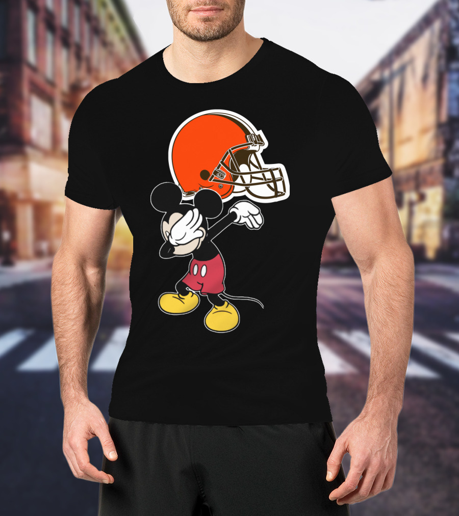 Cleveland Browns Iconic Character Dab With Helmet T-Shirt