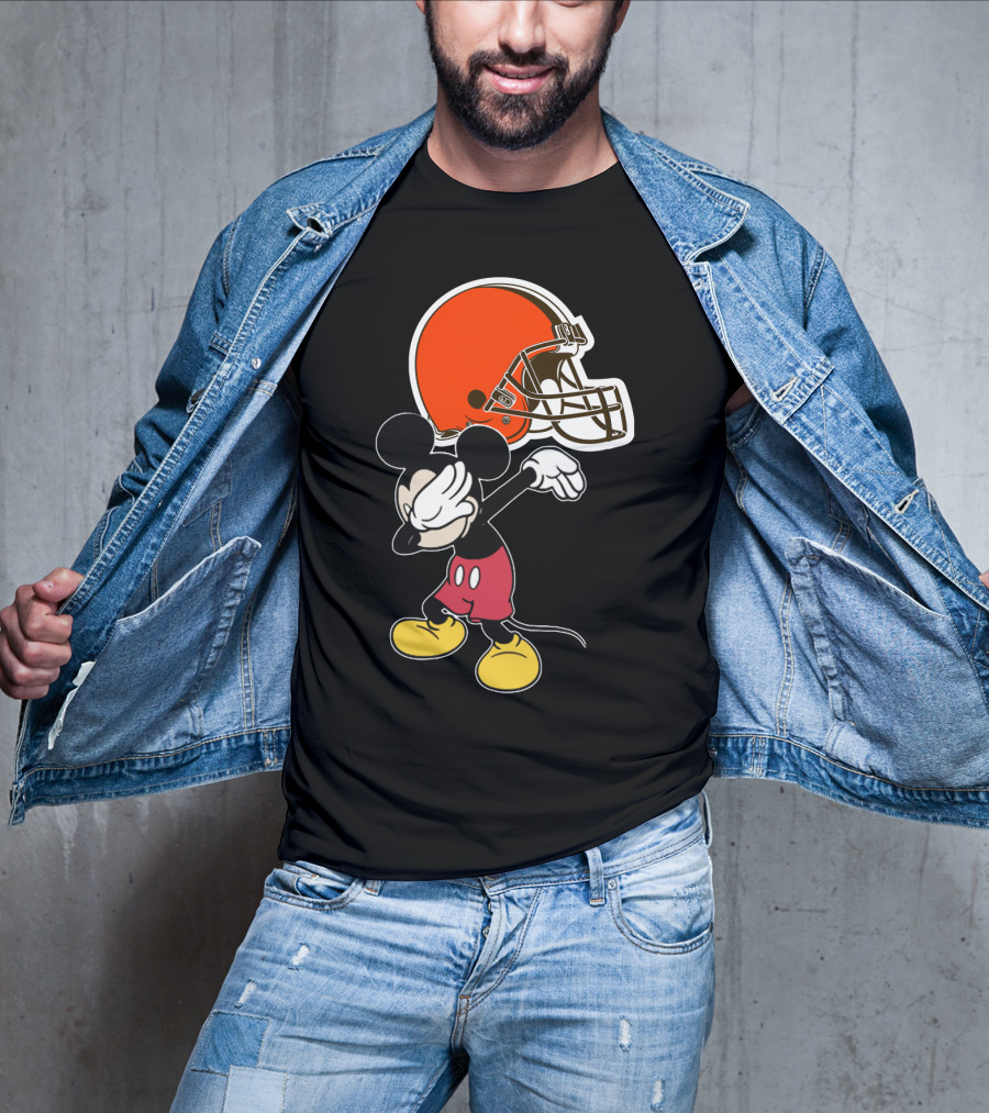 Cleveland Browns Iconic Character Dab With Helmet T-Shirt