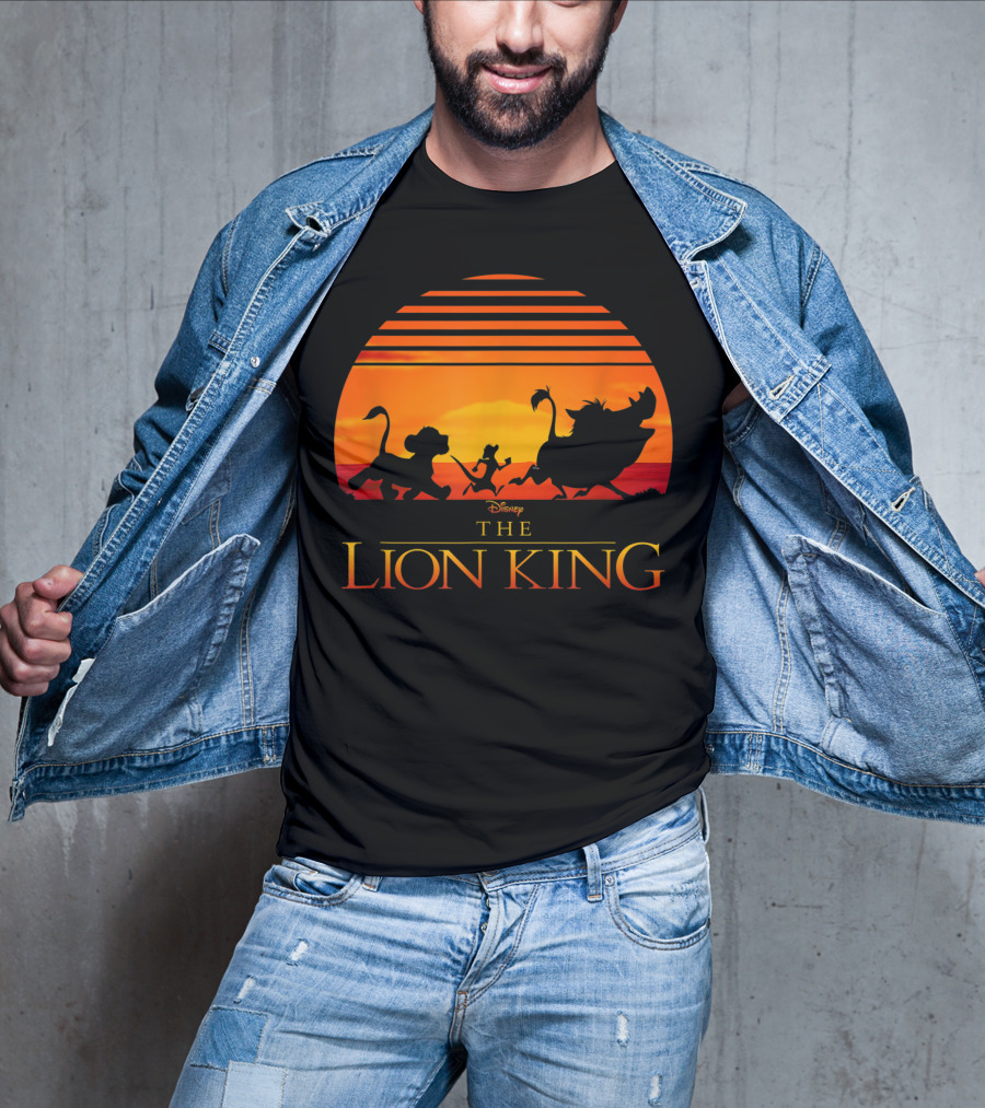 Disney The Lion King Silhouette Sunset Scene T-Shirt