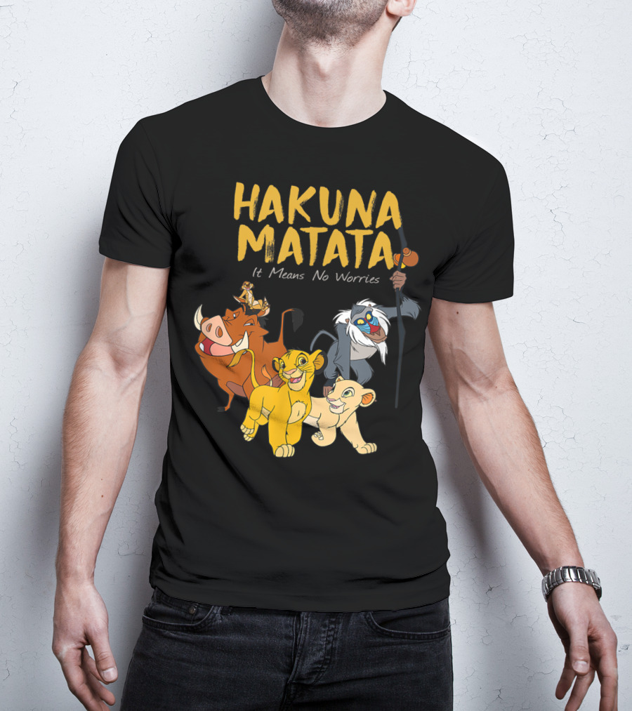 Hakuna Matata It Means No Worries Disney Films T-Shirt