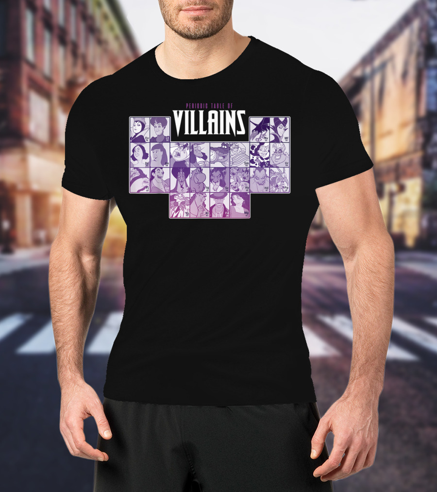 Periodic Table Of Disney Villains T-Shirt