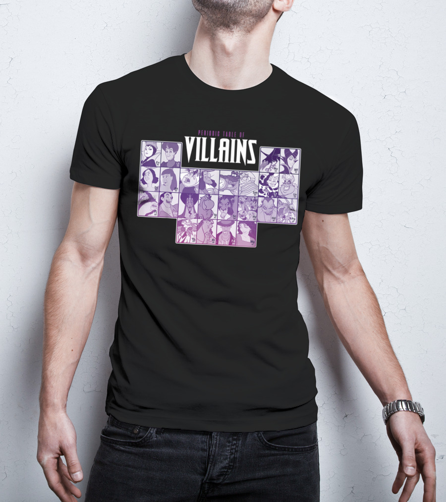 Periodic Table Of Disney Villains T-Shirt
