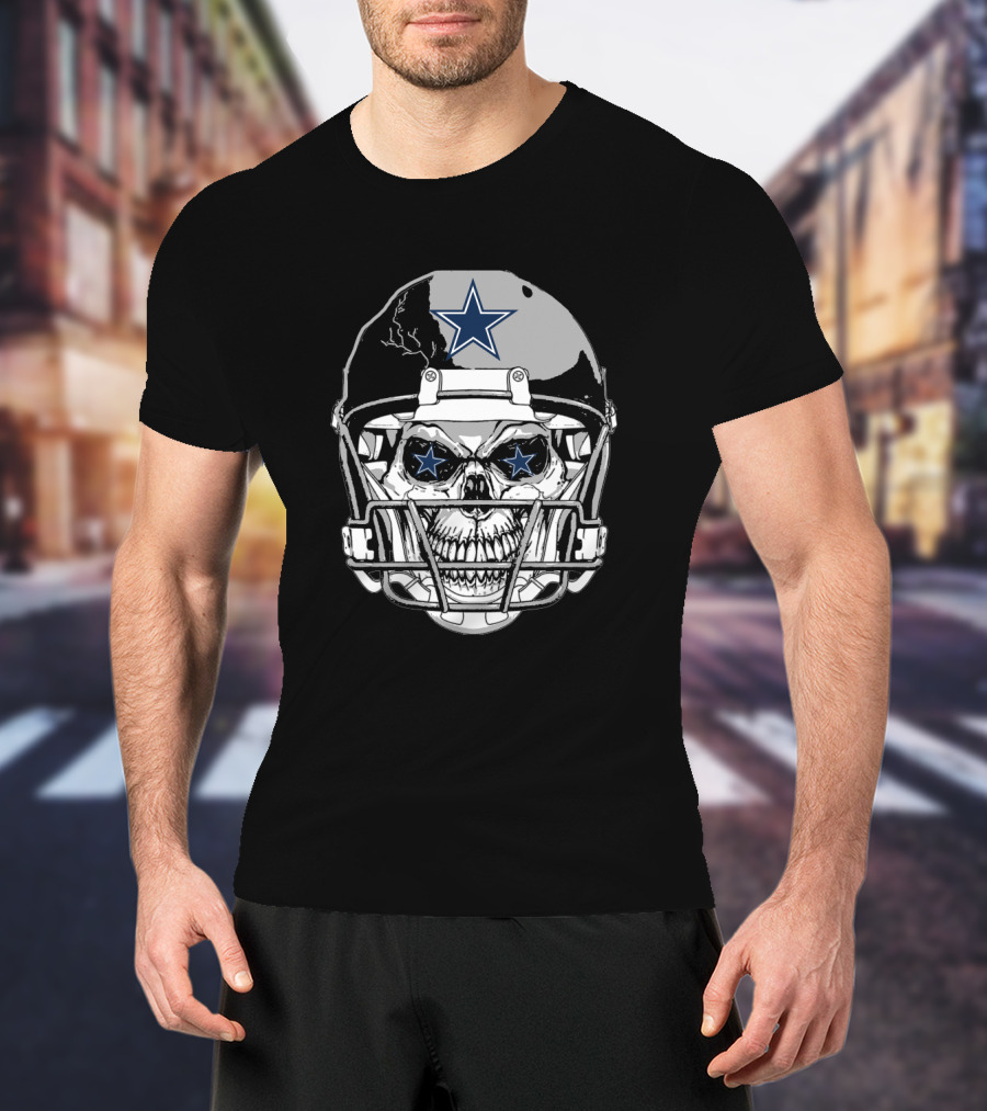 Dallas Cowboys Skull Helmet Star T-Shirt